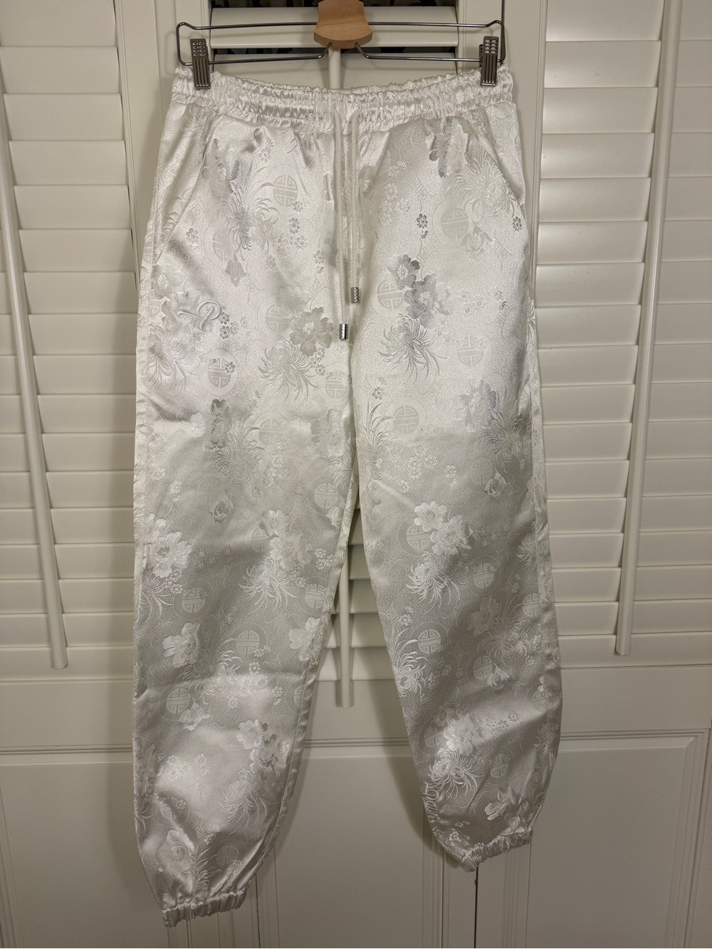 Pairs UK White Floral Jacquard Drawstring Streetwear limited run